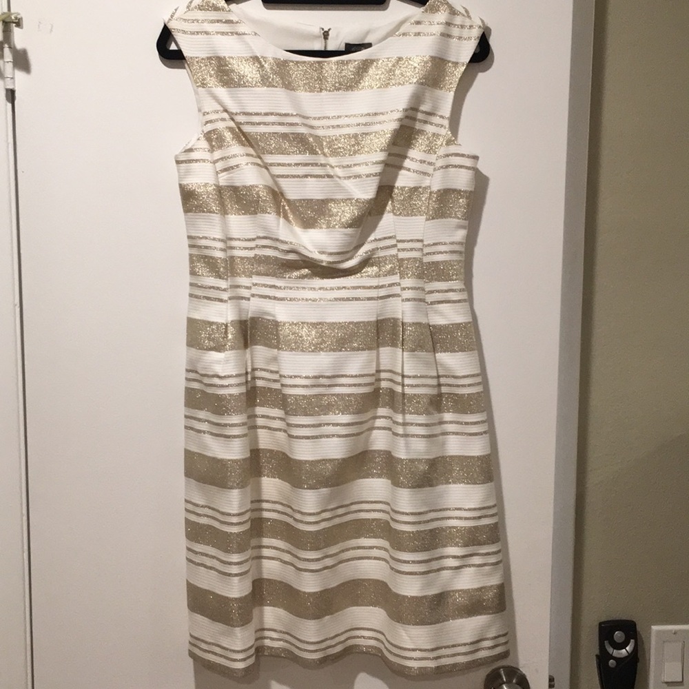 Gold and white dress